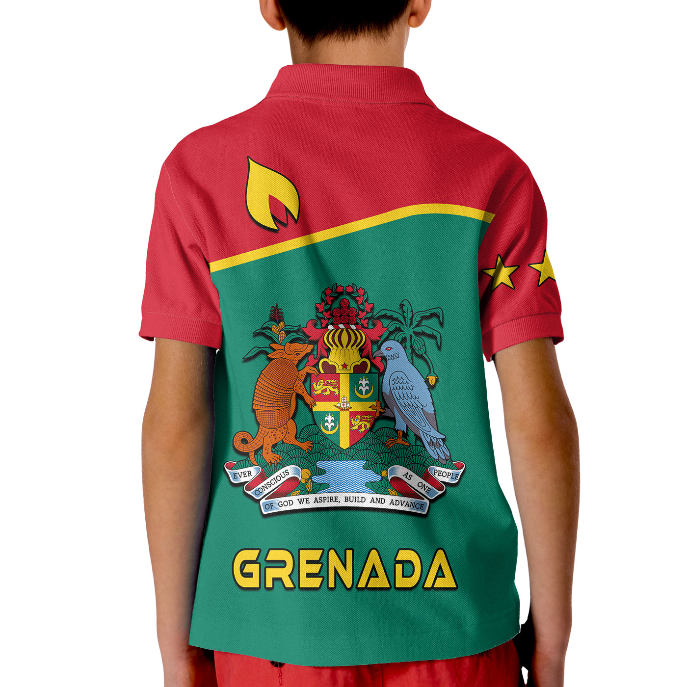 Grenada Polo Shirt KID Coat of Arms and Map Impressive LT13