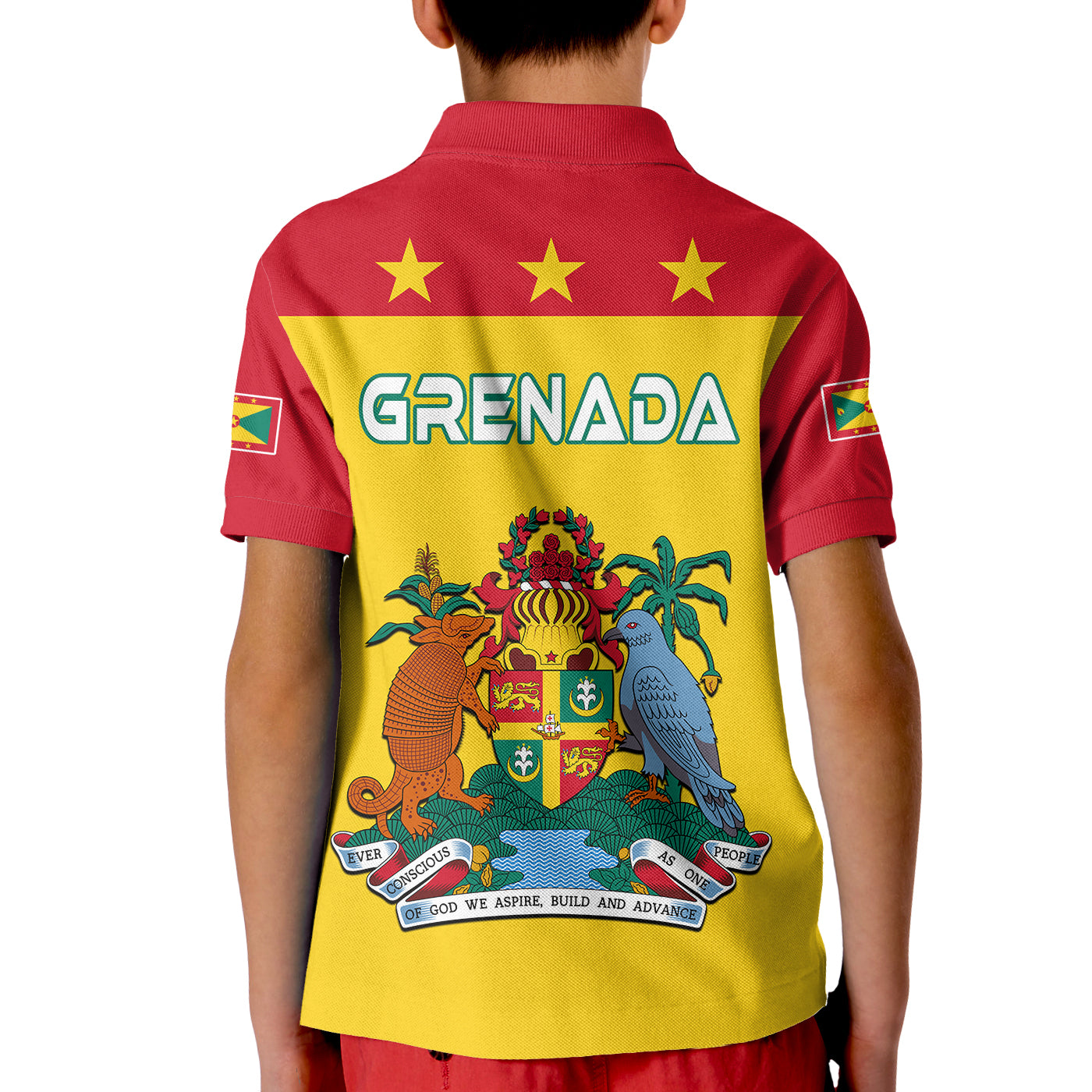 Grenada Polo Shirt KID Power Grenada Mix Coat of Arms LT13