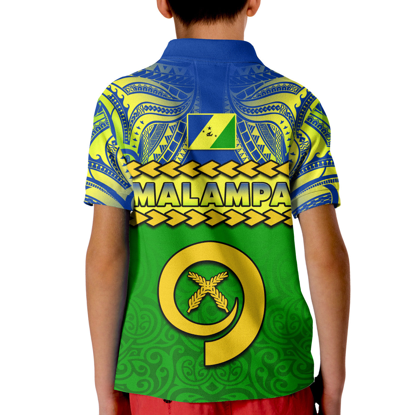 Malampa Province Polo Shirt Vanuatu Pig Tusk Polynesian Flag Style LT14