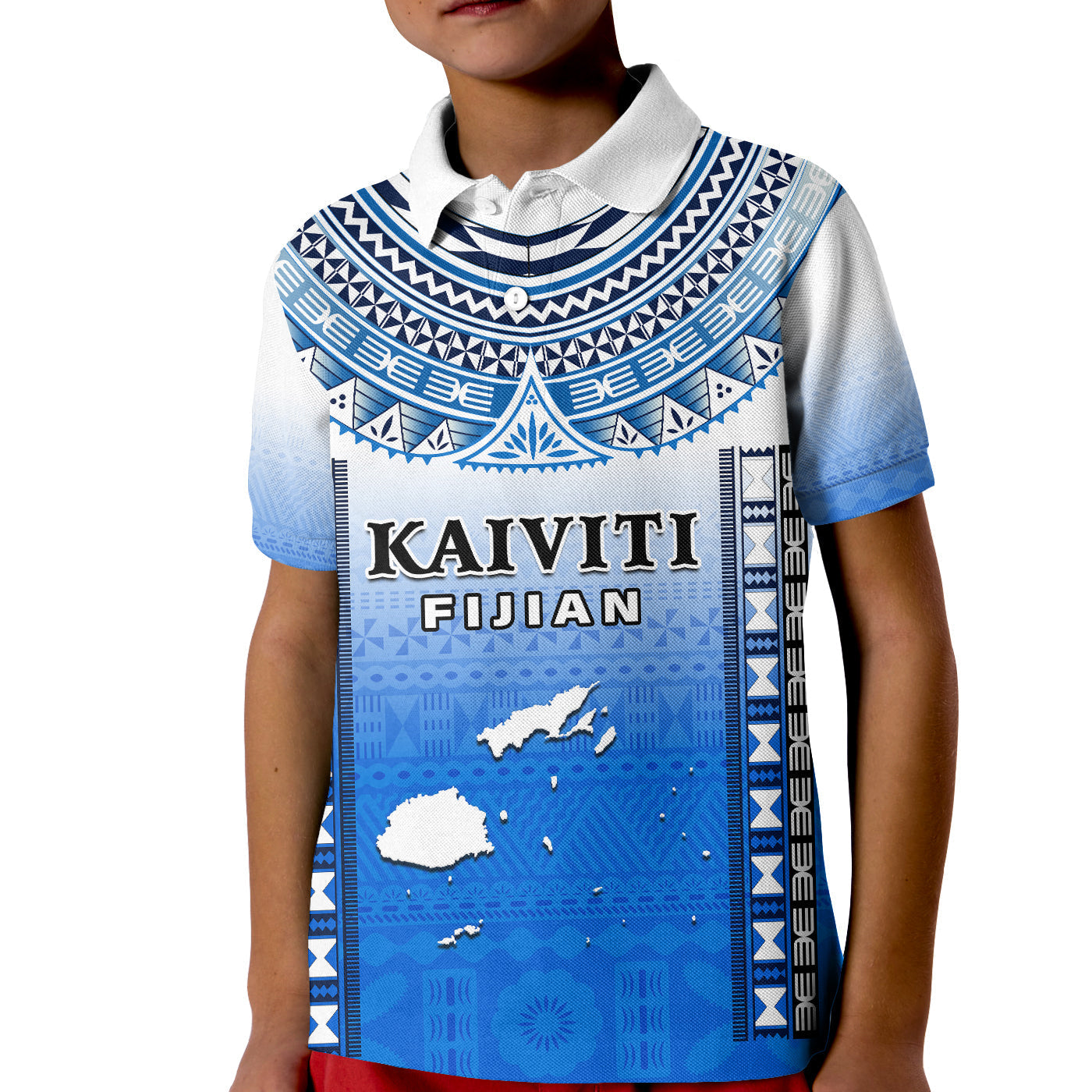 Fiji Polo Shirt Kaiviti Fijian Special Tapa Pattern LT14