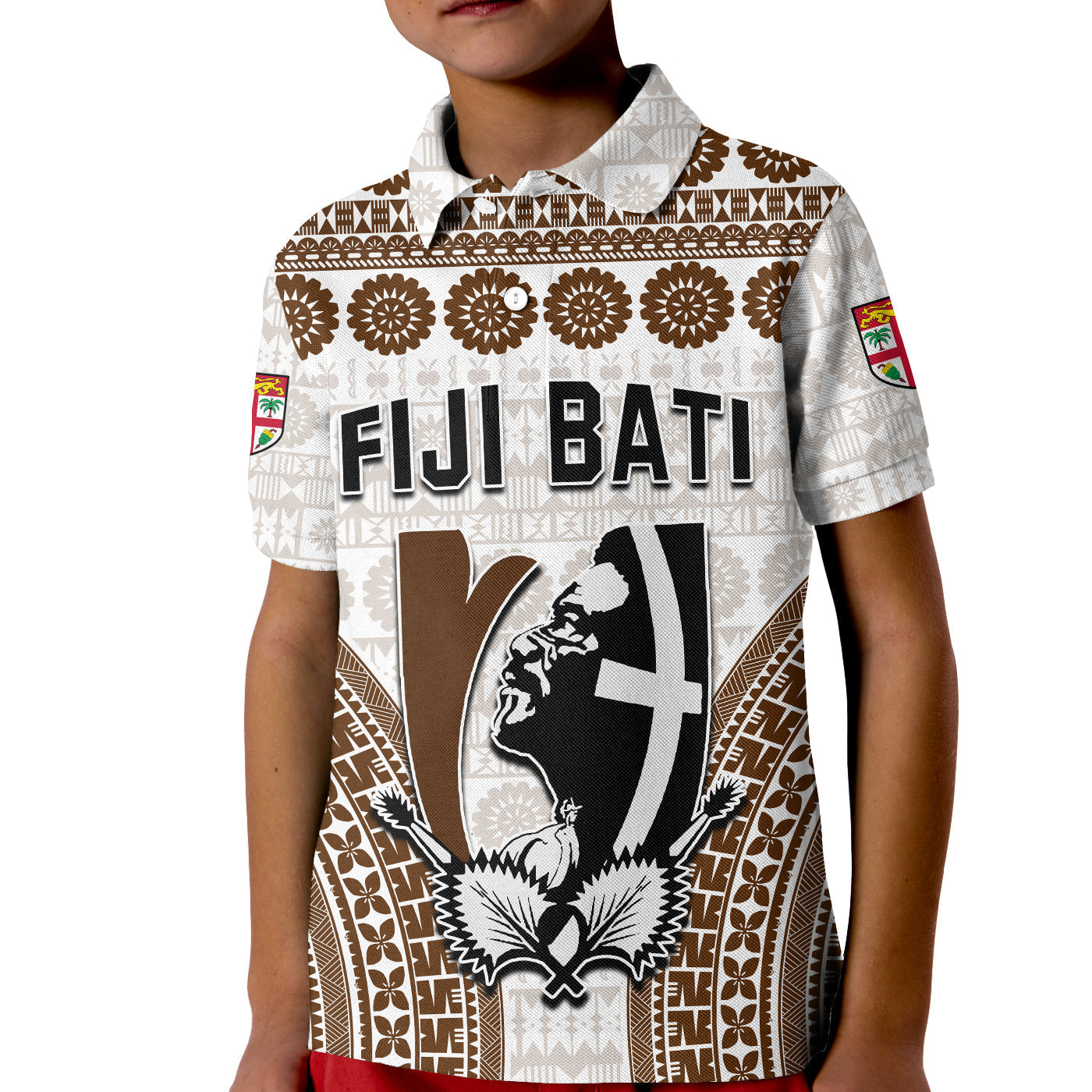 Custom Fiji Rugby Bati Polo Shirt Proud Tapa Pattern LT13