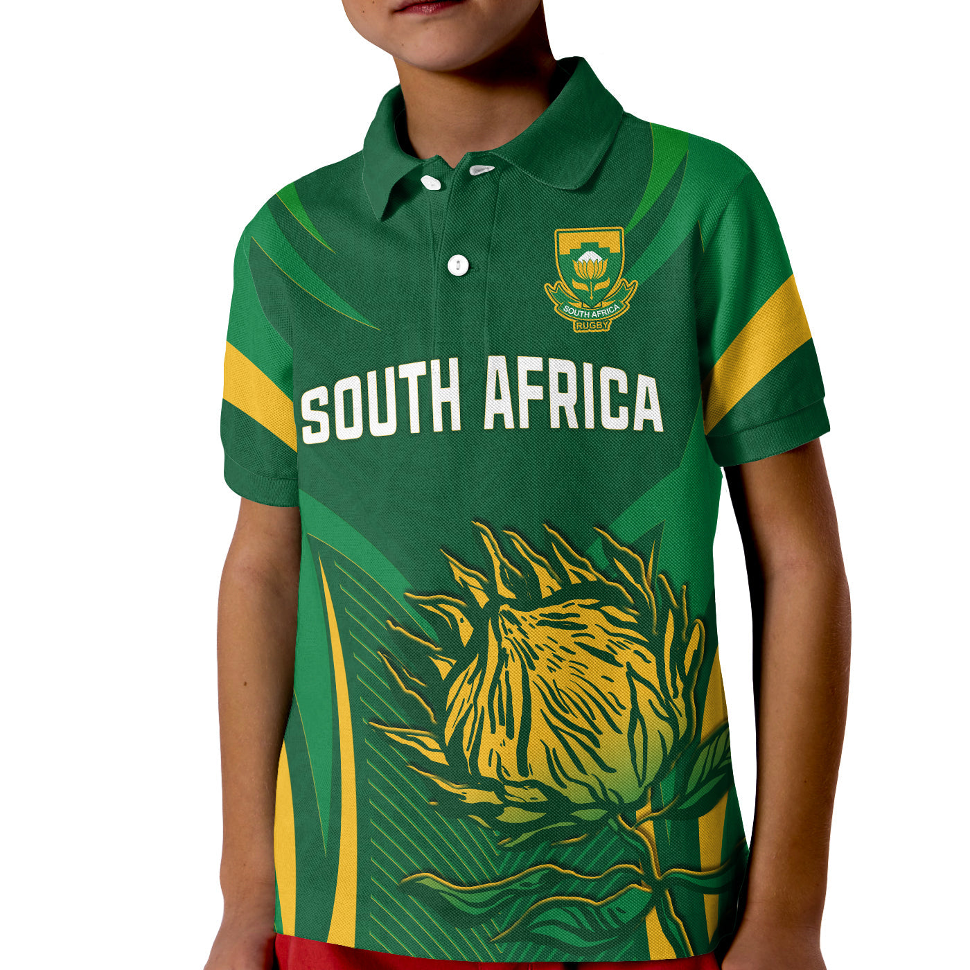 South Africa Rugby Polo Shirt Springboks Champion LT13