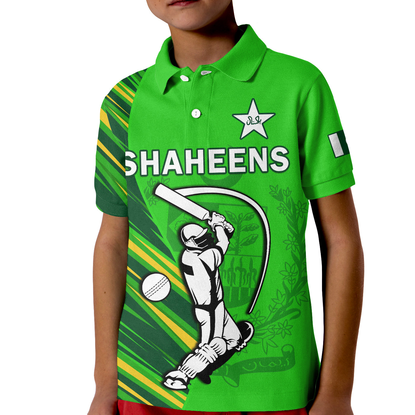 Pakistan Cricket Polo Shirt Go Shaheens Simple Style LT14