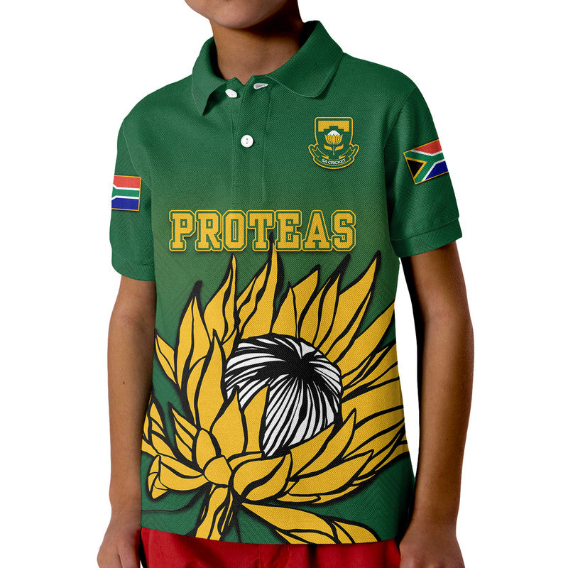 South Africa National Cricket Team Polo Shirt Proteas Sport Green Style LT9