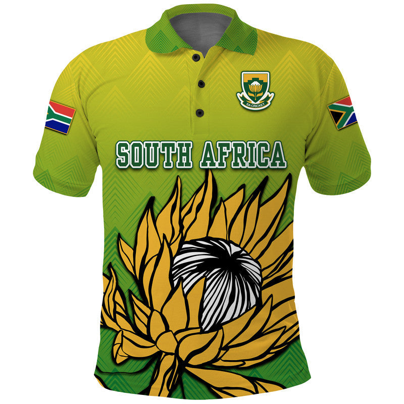 South Africa National Cricket Team Polo Shirt Proteas Sports Yellow Style LT9