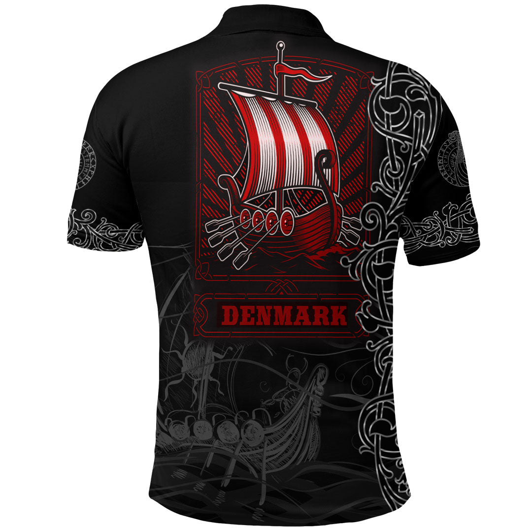 Viking Clothing Viking Drakkar Denmark Warship Polo Shirt RLT12