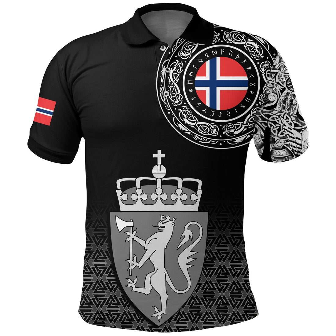 Viking Polo Shirt Norway Coat Of Arms RLT12