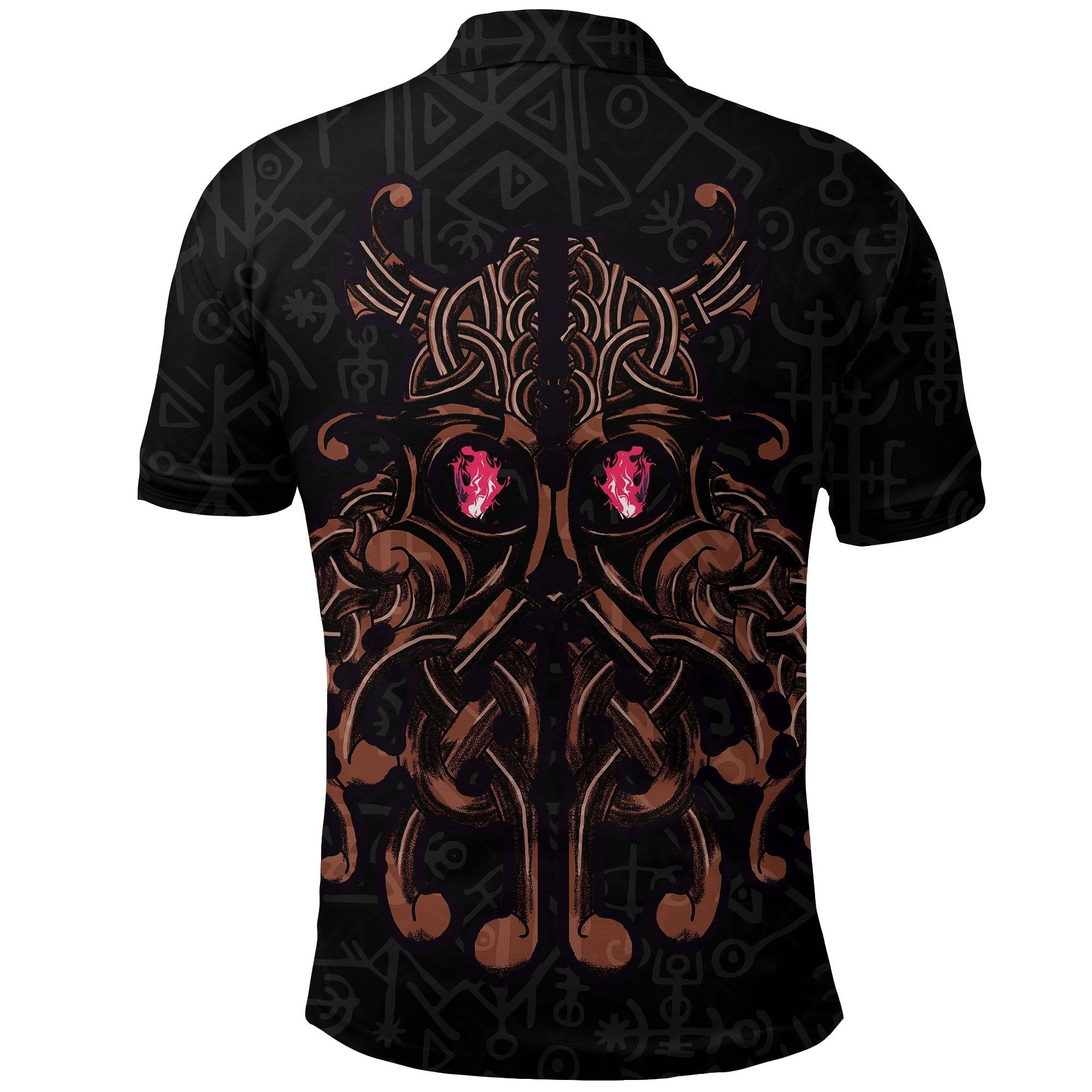 Viking Polo Shirt, Odin God Furthark Tattoo Special RLT12