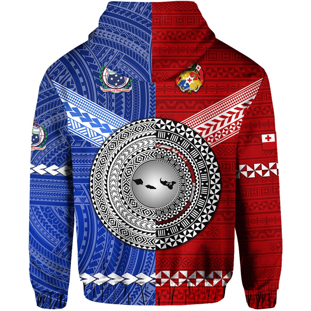 Tonga and Samoa Together Zip Hoodie Unique Style LT8