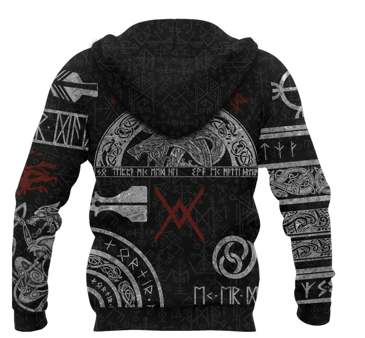 Viking Hoodie Baldur Norse Mythology Tattoo RLT12