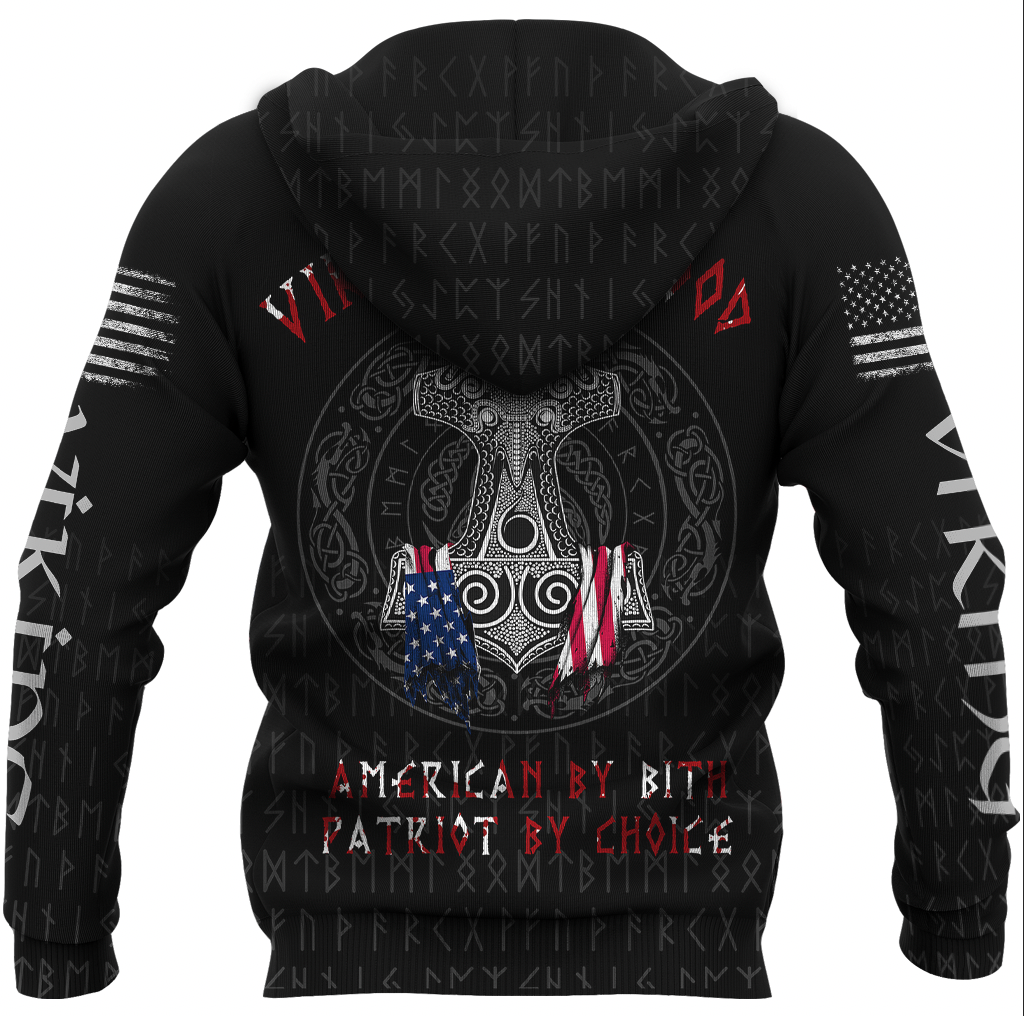 Viking Clothing Viking American By Blood Zip Hoodie RLT12
