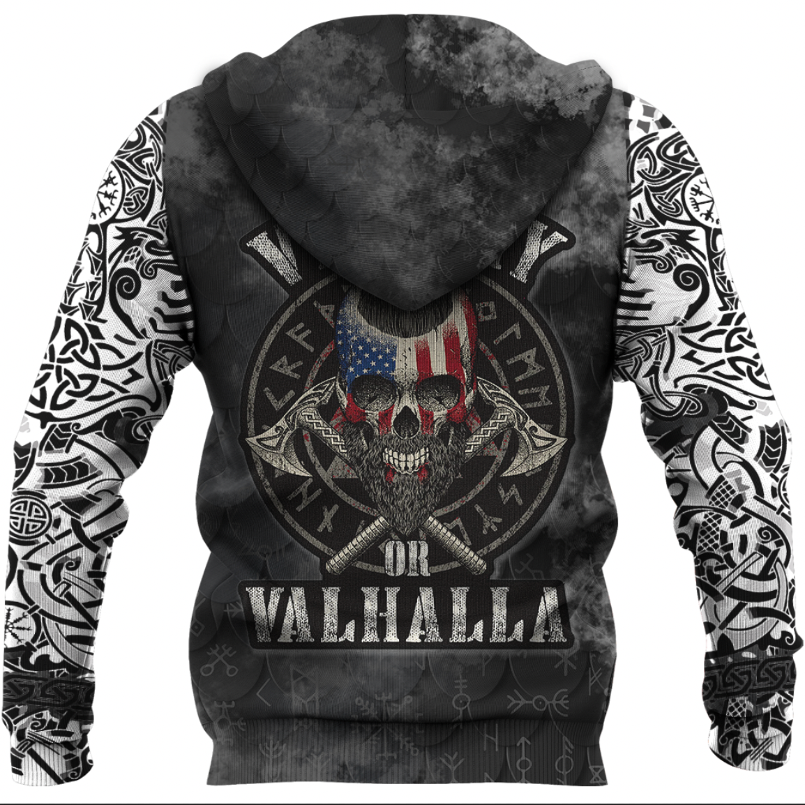 Viking Clothing Viking Mystical Raven American Zip Hoodie RLT12
