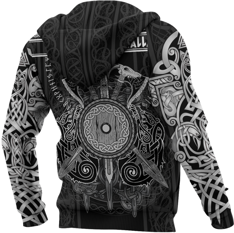Viking Clothing Viking Valknut Valhalla Celtic Zip Hoodie RLT12