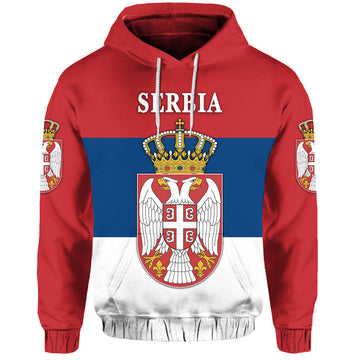 Serbia Hoodie Srbija Flag Style LT8