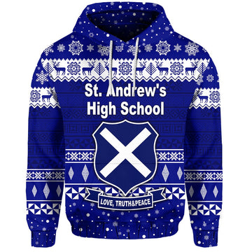 St. andrews High School Christmas Hoodie Simple Style LT8