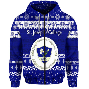St. Josephs College Christmas Zip Hoodie Simple Style LT8