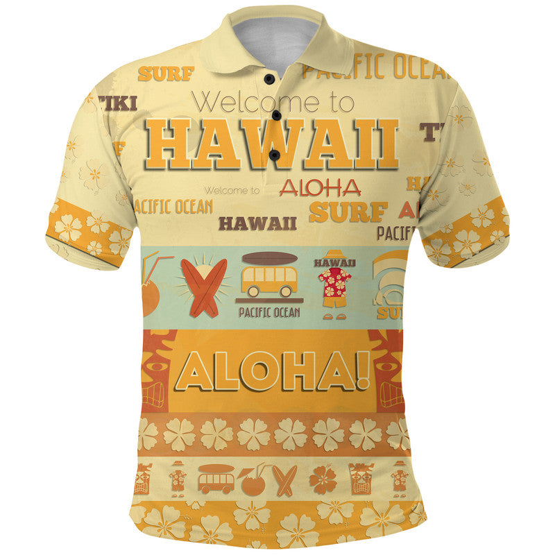 Custom Hawaii Surf Retro Style Polo Shirt LT9