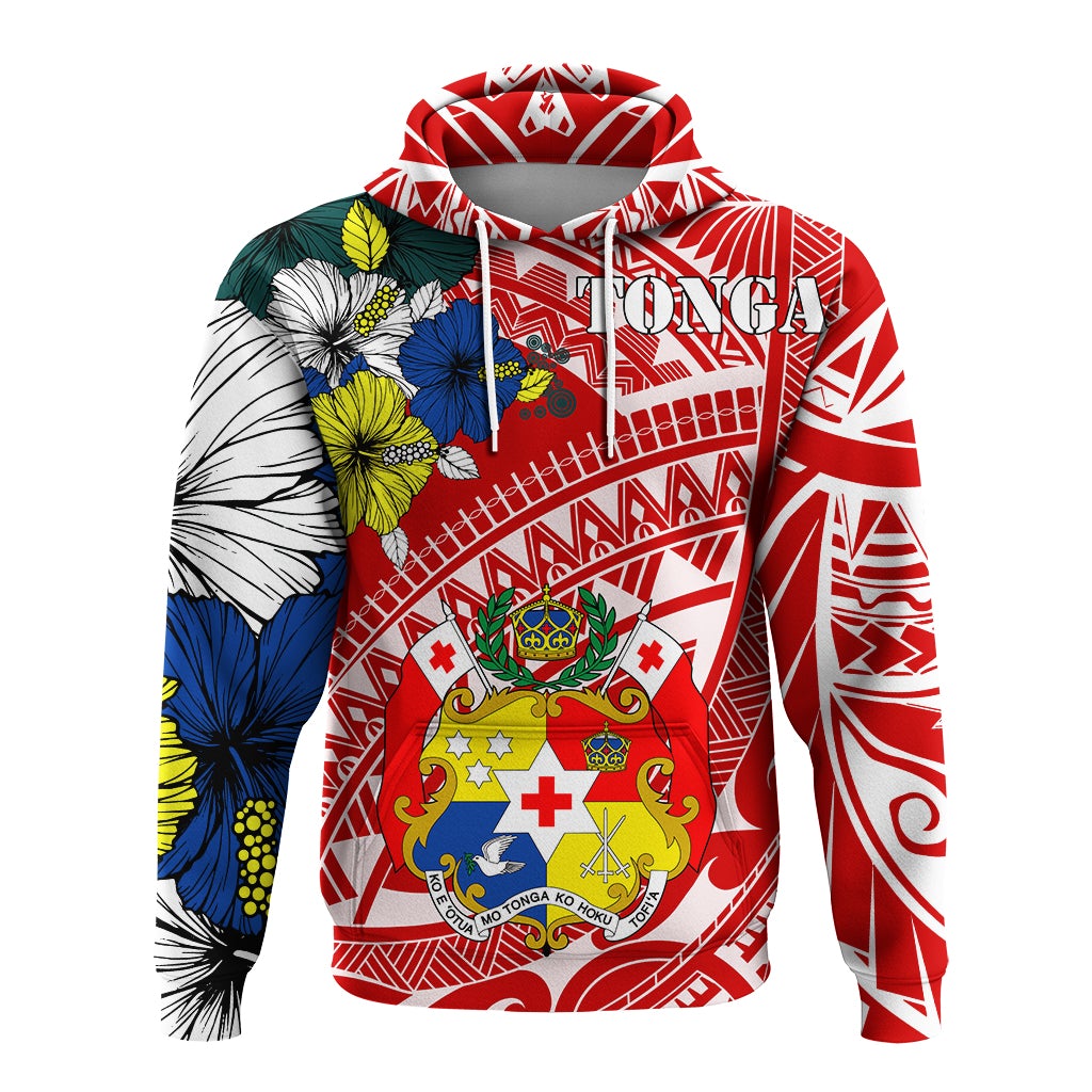 Tonga Hoodie Polynesian Pattern Red Color LT7
