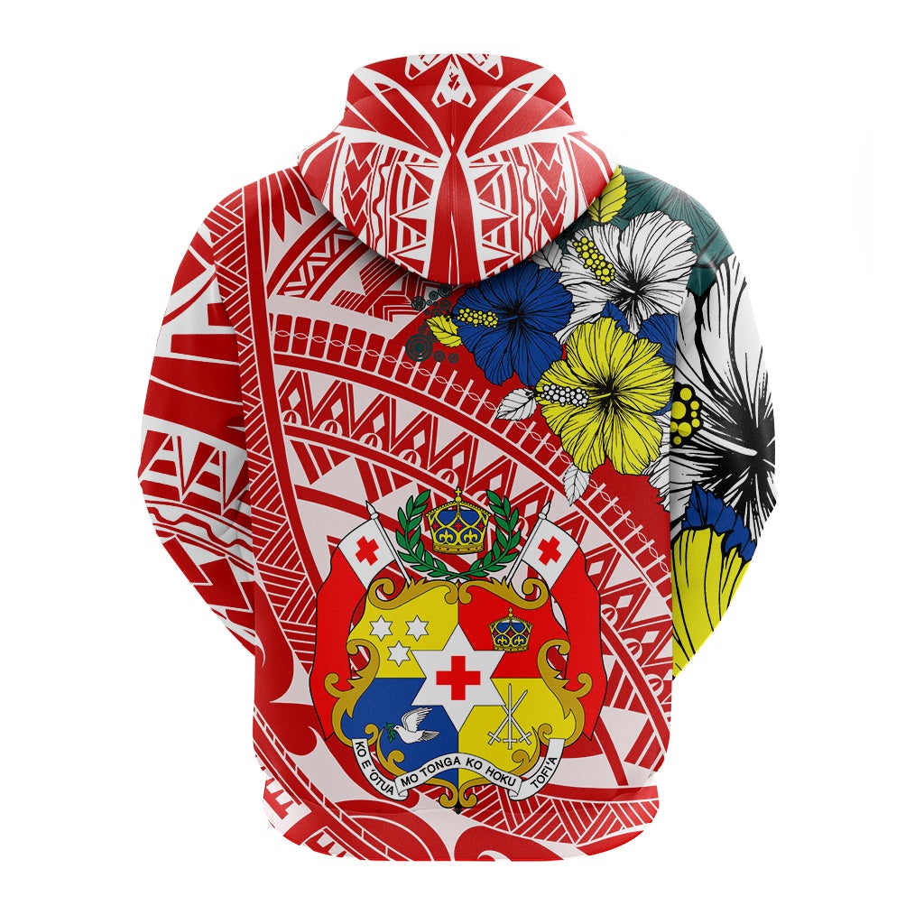 Tonga Hoodie Polynesian Pattern Red Color LT7