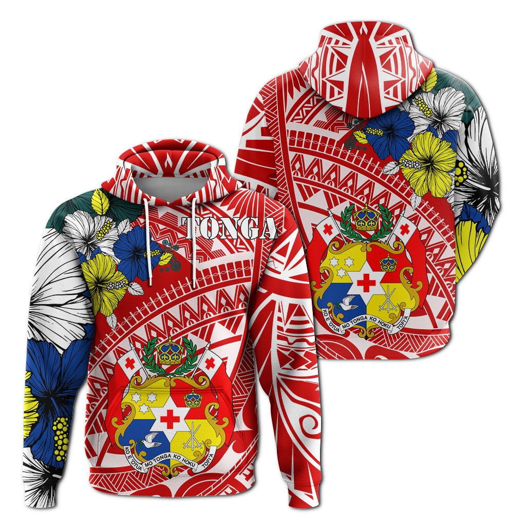 Tonga Hoodie Polynesian Pattern Red Color LT7