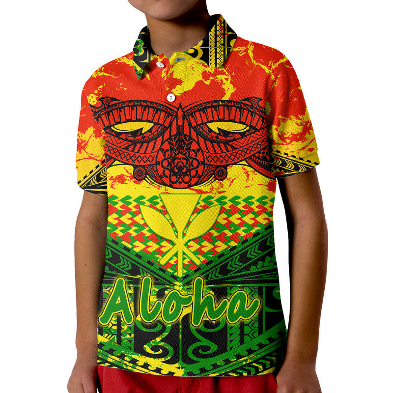Custom Hawaiian Tribal Kanaka Maoli Polo Shirt Reggae Polynesian Version LT9