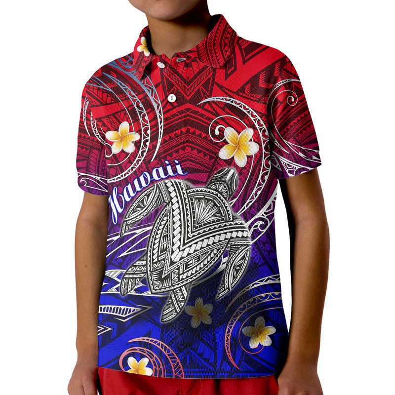 Custom Hawaii Polo Shirt Hawaiian Turtle Plumeria Mixed Polynesian Style LT9