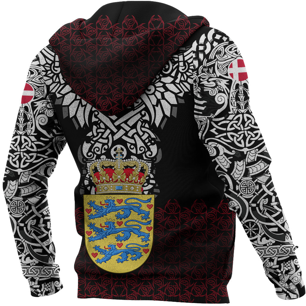 Viking Hoodie Denmark Viking Symbol RLT12