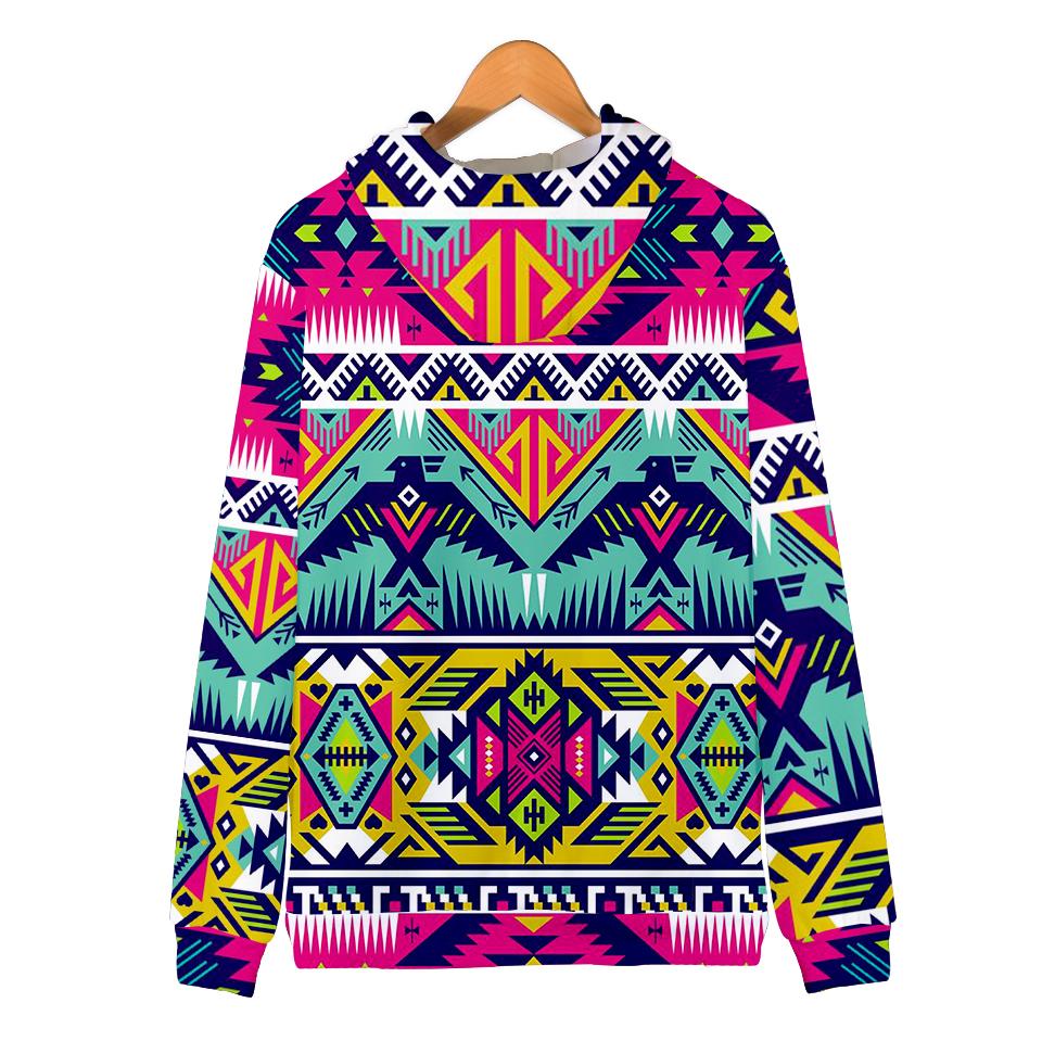 Thunder Bird Pattern Native American All Over Hoodie LT10