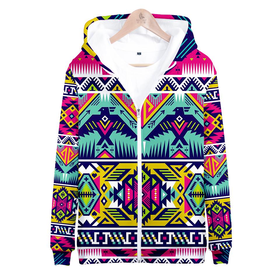 Thunder Bird Pattern Native American All Over Hoodie LT10