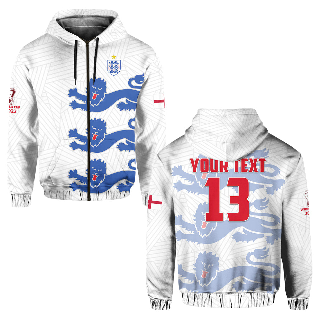 Custom England Football Hoodie Come On Three Lions Soccer Champions World Cup Ver.02 LT13
