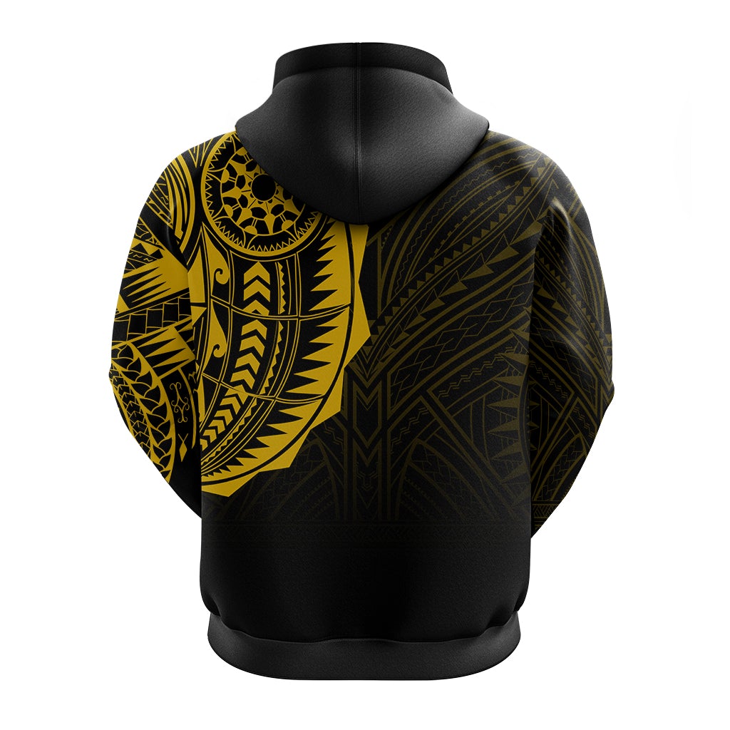 Polynesian Full Sleeve Tattoo Hoodie Gold Vibes LT7