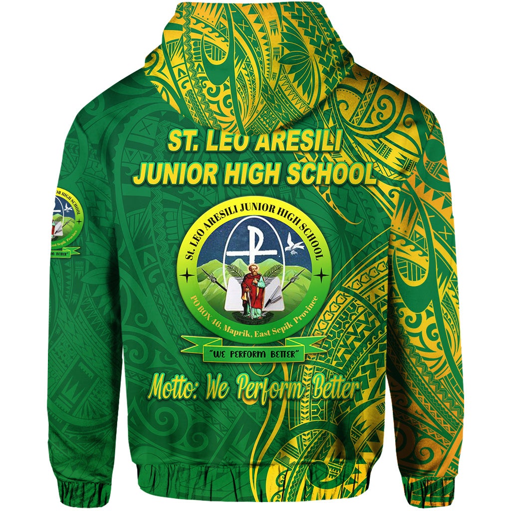 St. Leo Aresili Junior High School Zip Hoodie Original Style LT8