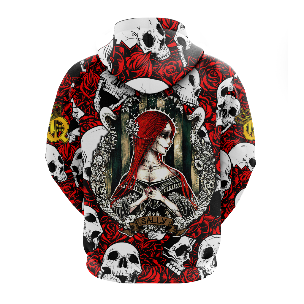 Skull Rose Queen - Death Cannot Divide Us Hoodie - LT2