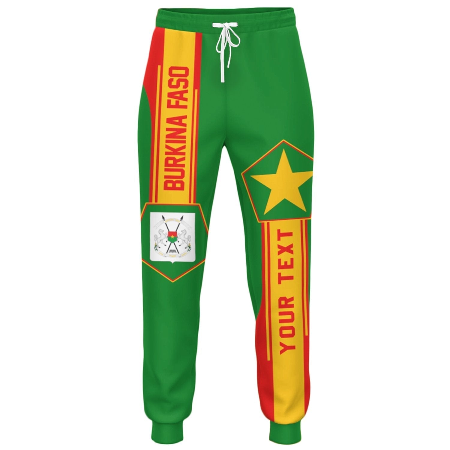 (Custom) African Pants - Burkina Faso Pentagon Style Jogger Pant