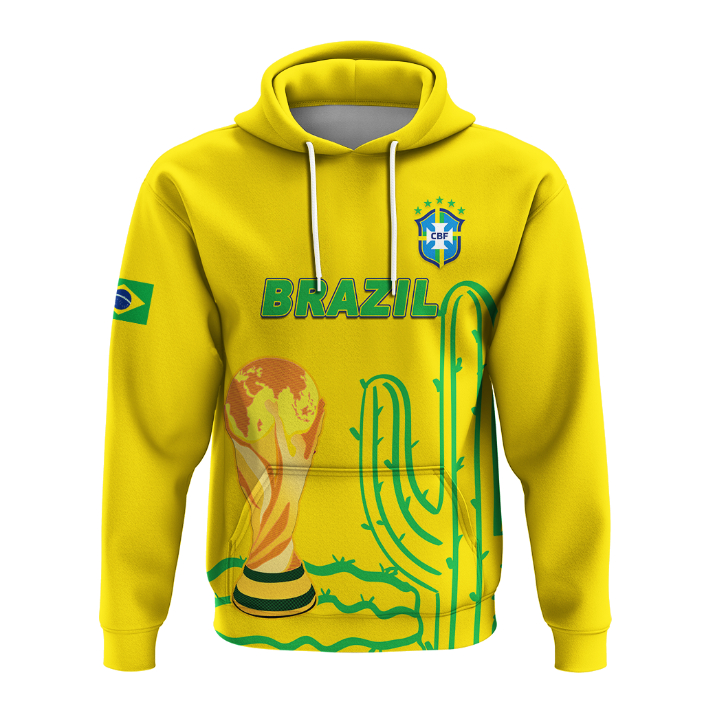 Custom Brazil Champion Football 2022 Hoodie LT12