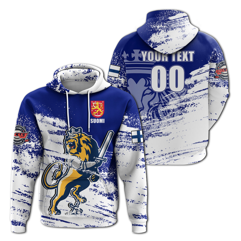 Custom Finland Suomi Leijonat Hockey Hoodie LT2