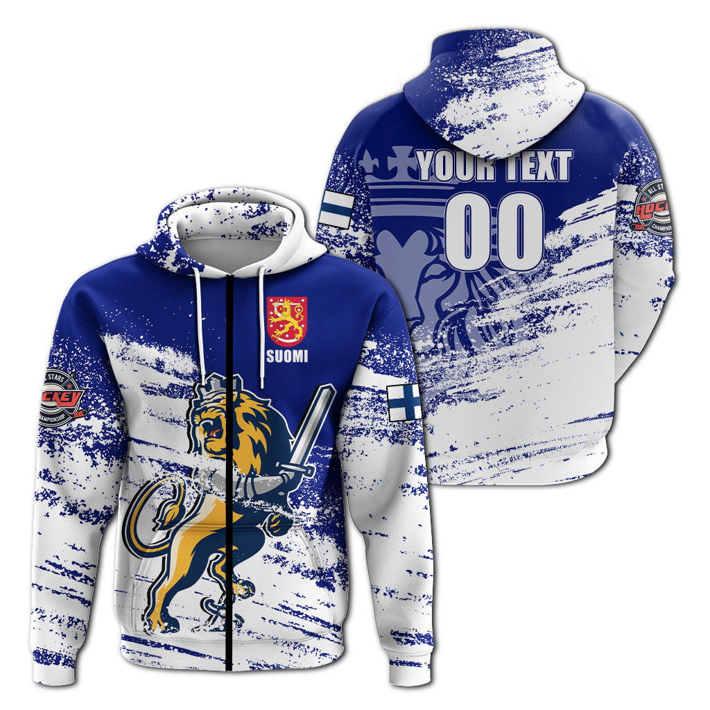 Custom Finland Suomi Leijonat Hockey Hoodie LT2