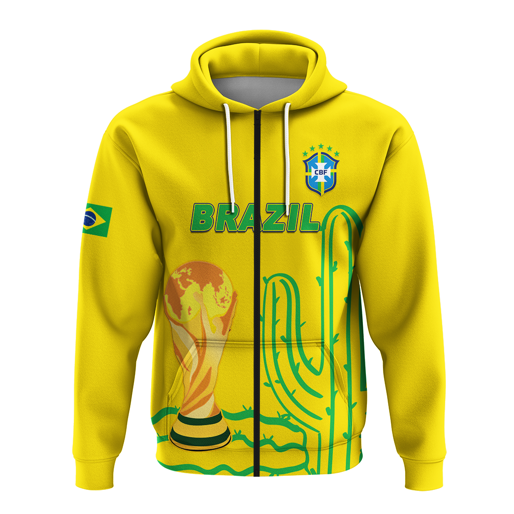 Custom Brazil Champion Football 2022 Hoodie LT12