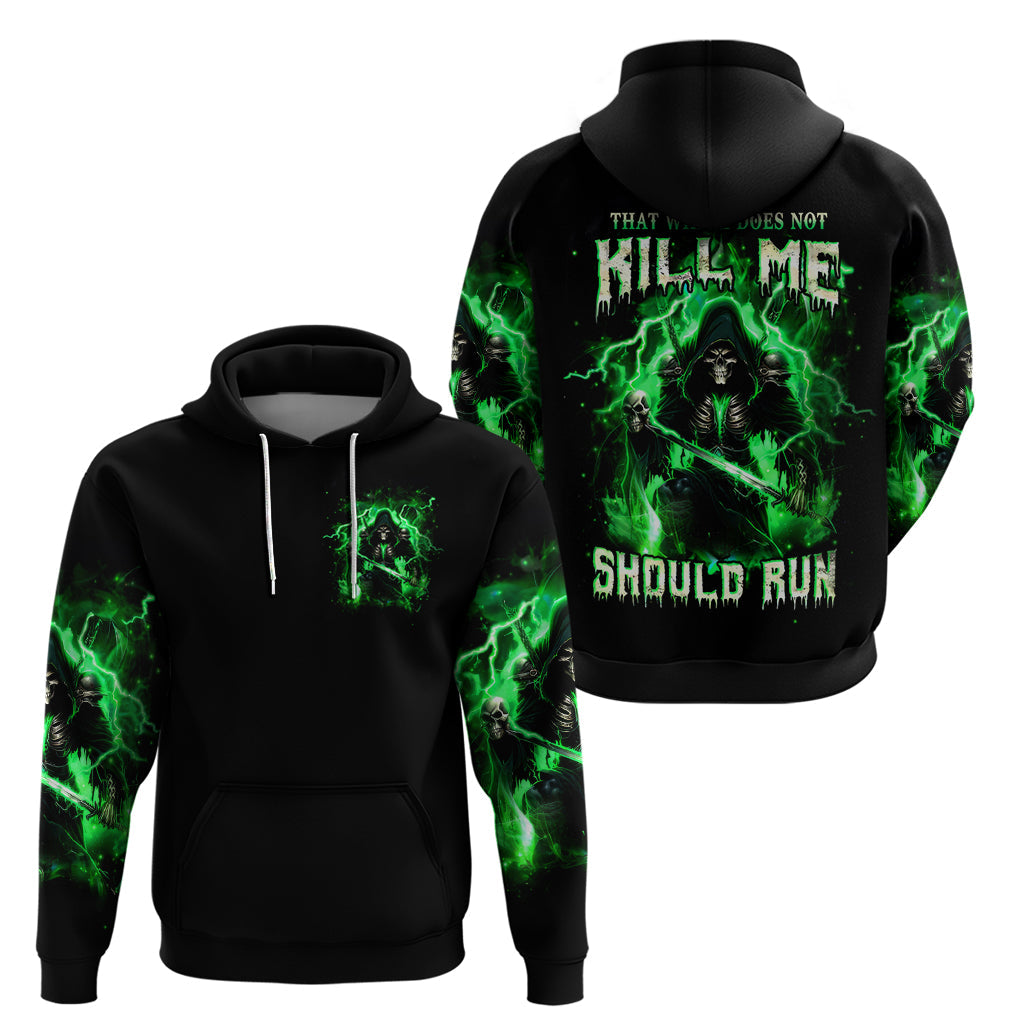 Reaper Skull Hoodie That Which Does Not Kill Me Should Run DT01