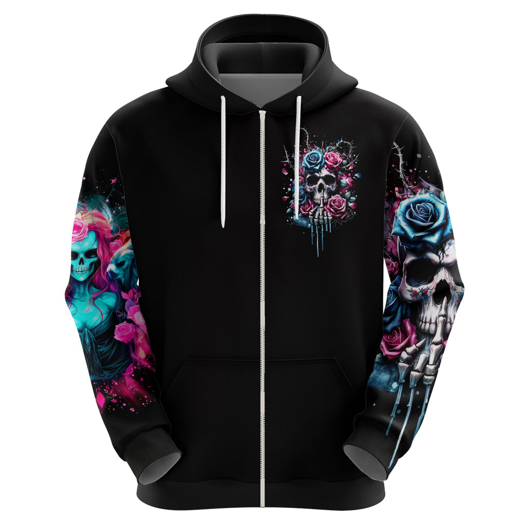 Rose Skull Hoodie Fresh Out Of Fucks DT01