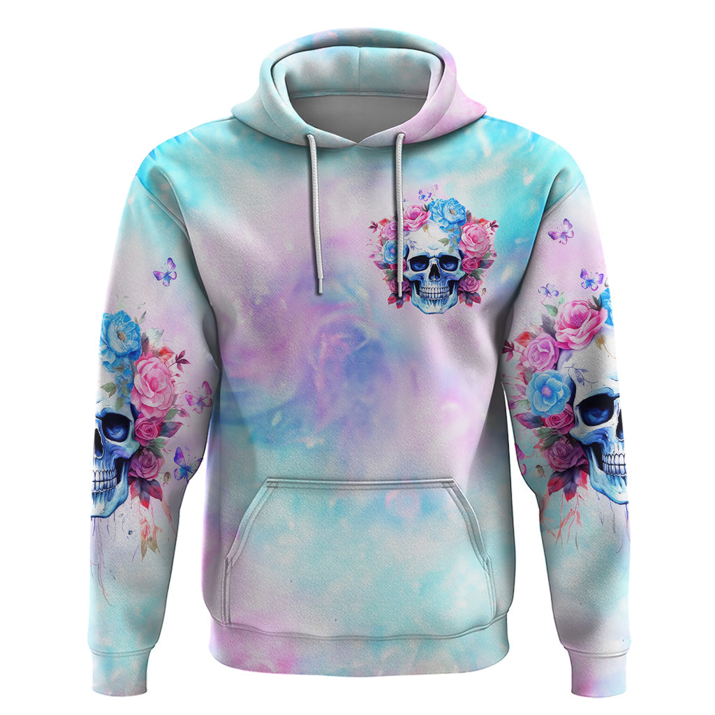 Flower Skull Hoodie I'm Not Anti-Social I'm Just Not User Friendly DT01