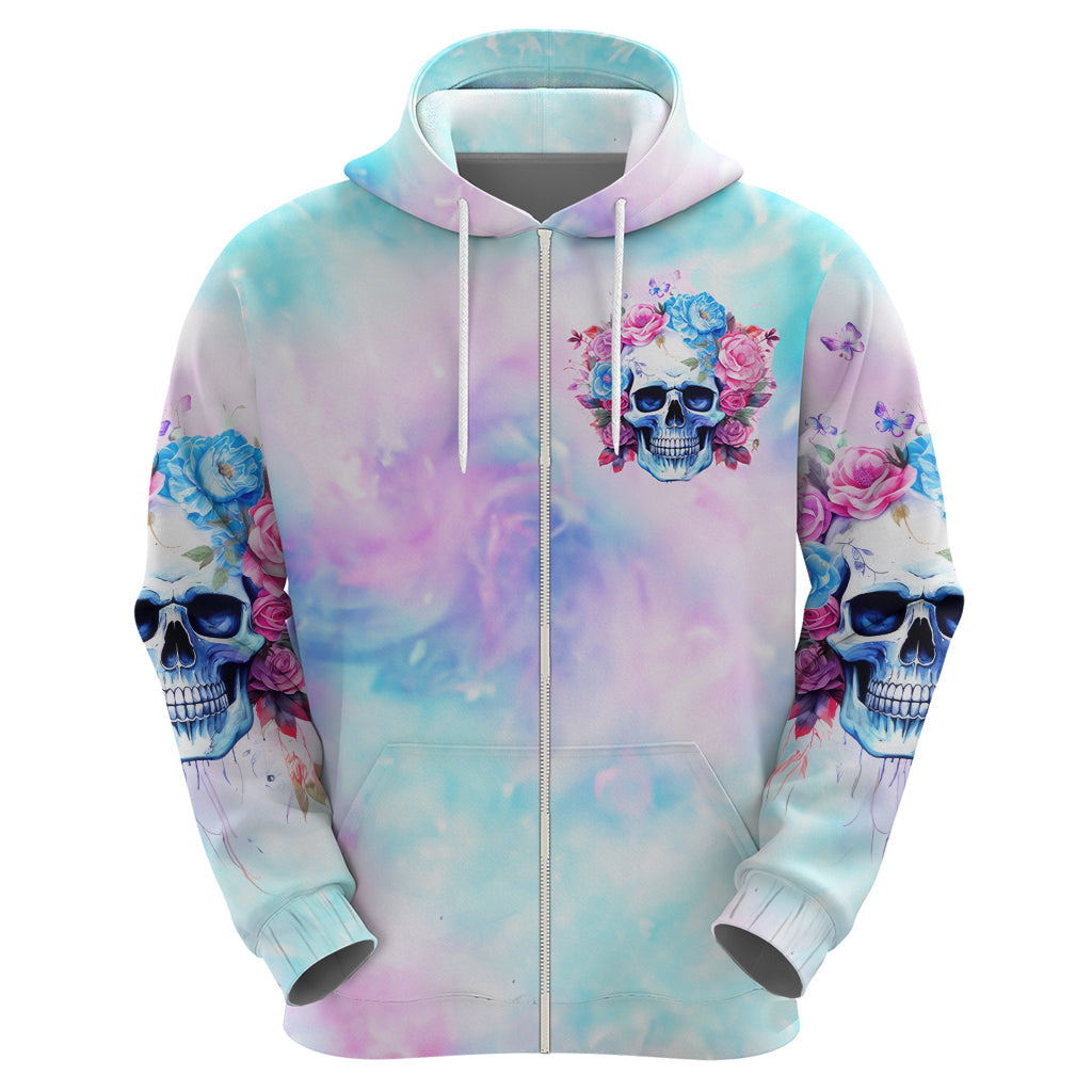 Flower Skull Hoodie I'm Not Anti-Social I'm Just Not User Friendly DT01