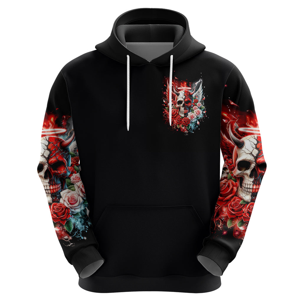 Evil Angel Skull Hoodie Even The Devil Was Once An Angel DT01