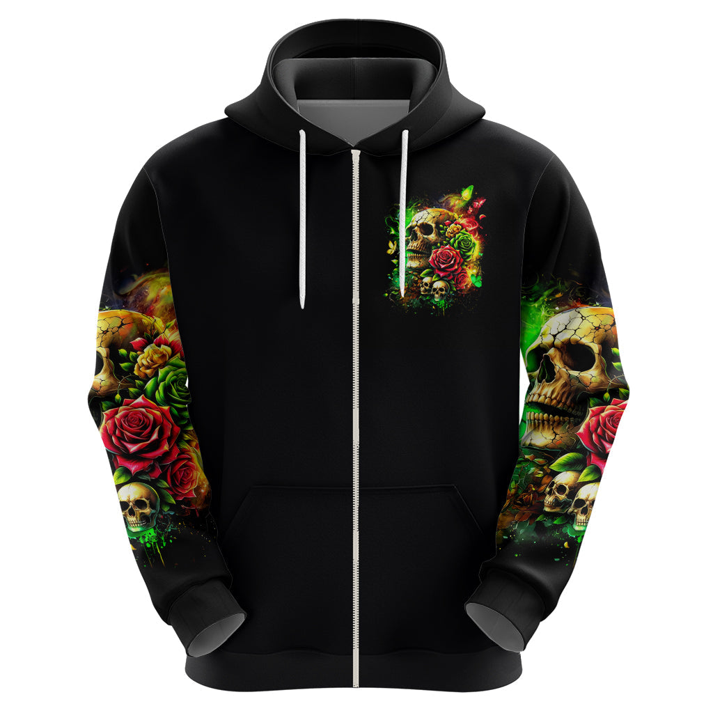 Rose Skull Hoodie Stuck Between IDK IDC DT01