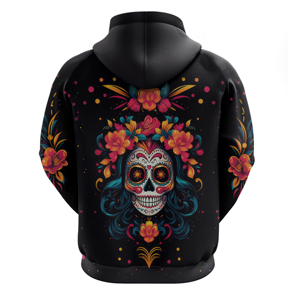 Day of Dead Skull Hoodie Sugar Skull Festival Lady DT01