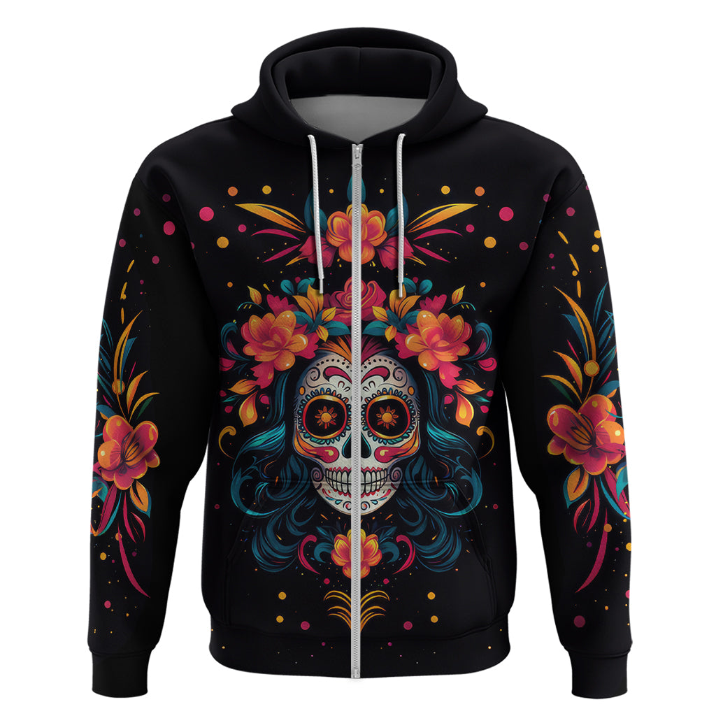Day of Dead Skull Hoodie Sugar Skull Festival Lady DT01