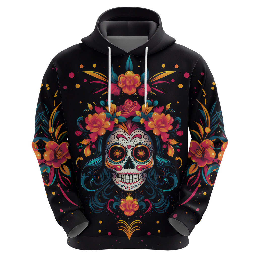 Day of Dead Skull Hoodie Sugar Skull Festival Lady DT01