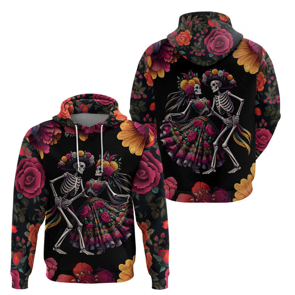 Day of Dead Couple Hoodie Sugar Skull Couple Dancing DT01