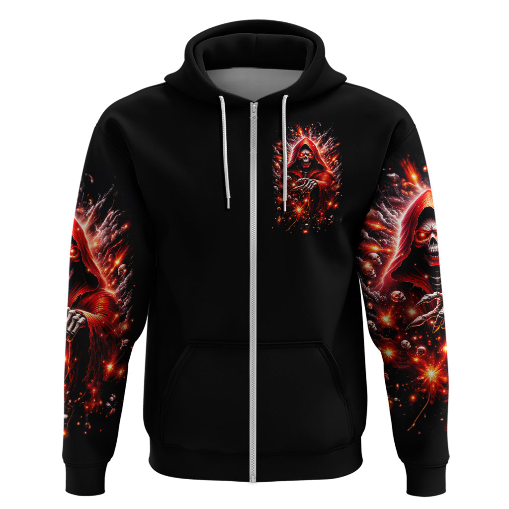 Flame Skull Hoodie Of Course I'm Going To Hell Just Pick You Up DT01