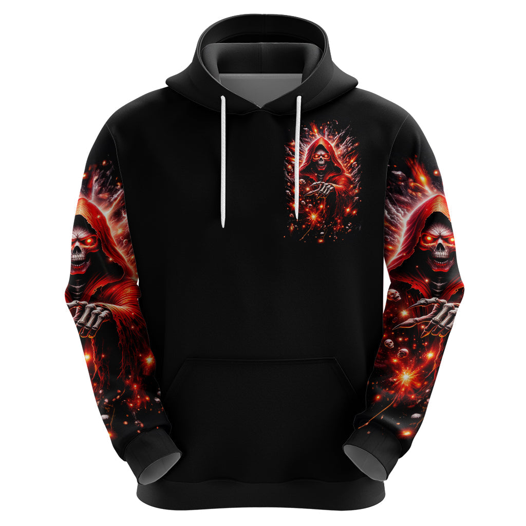 Flame Skull Hoodie Of Course I'm Going To Hell Just Pick You Up DT01